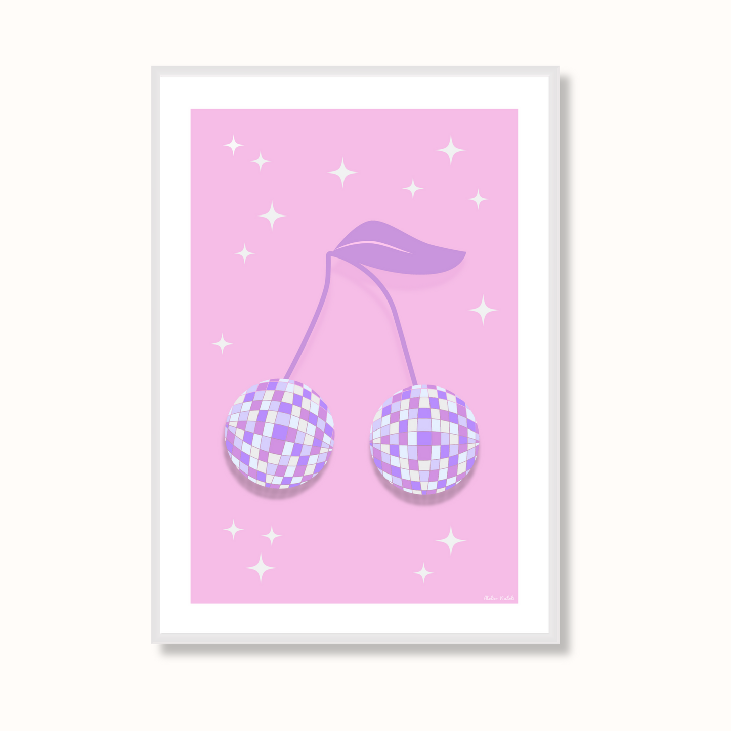 Affiche - cerise disco rose