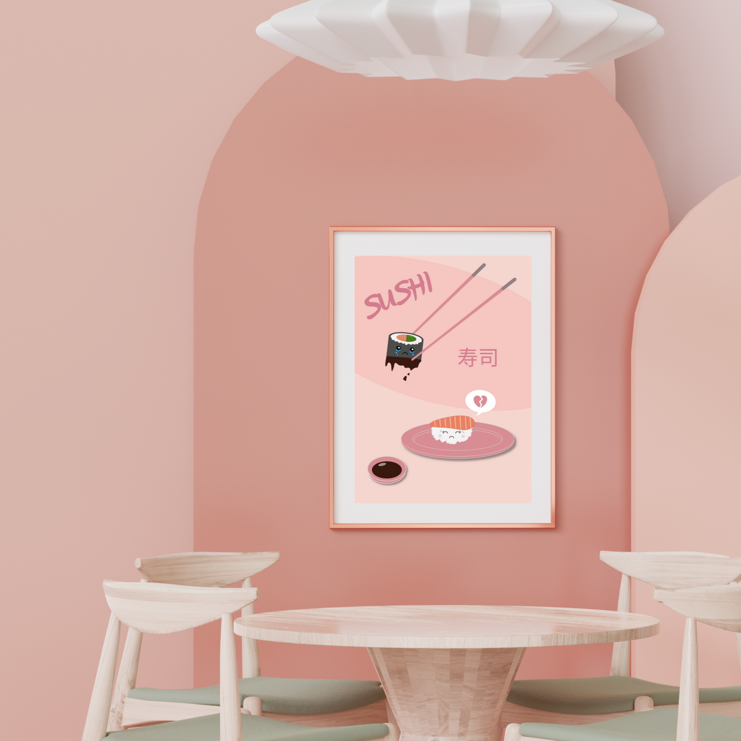 Affiche sushi "séparation"