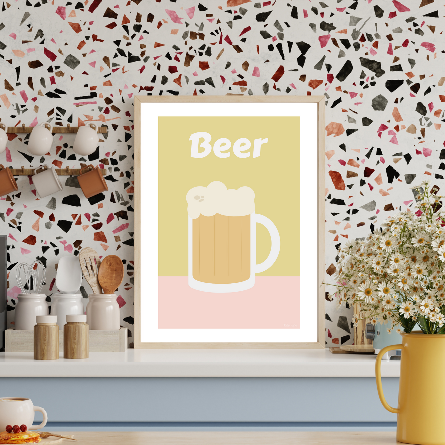 Affiche chope de bière "beer"