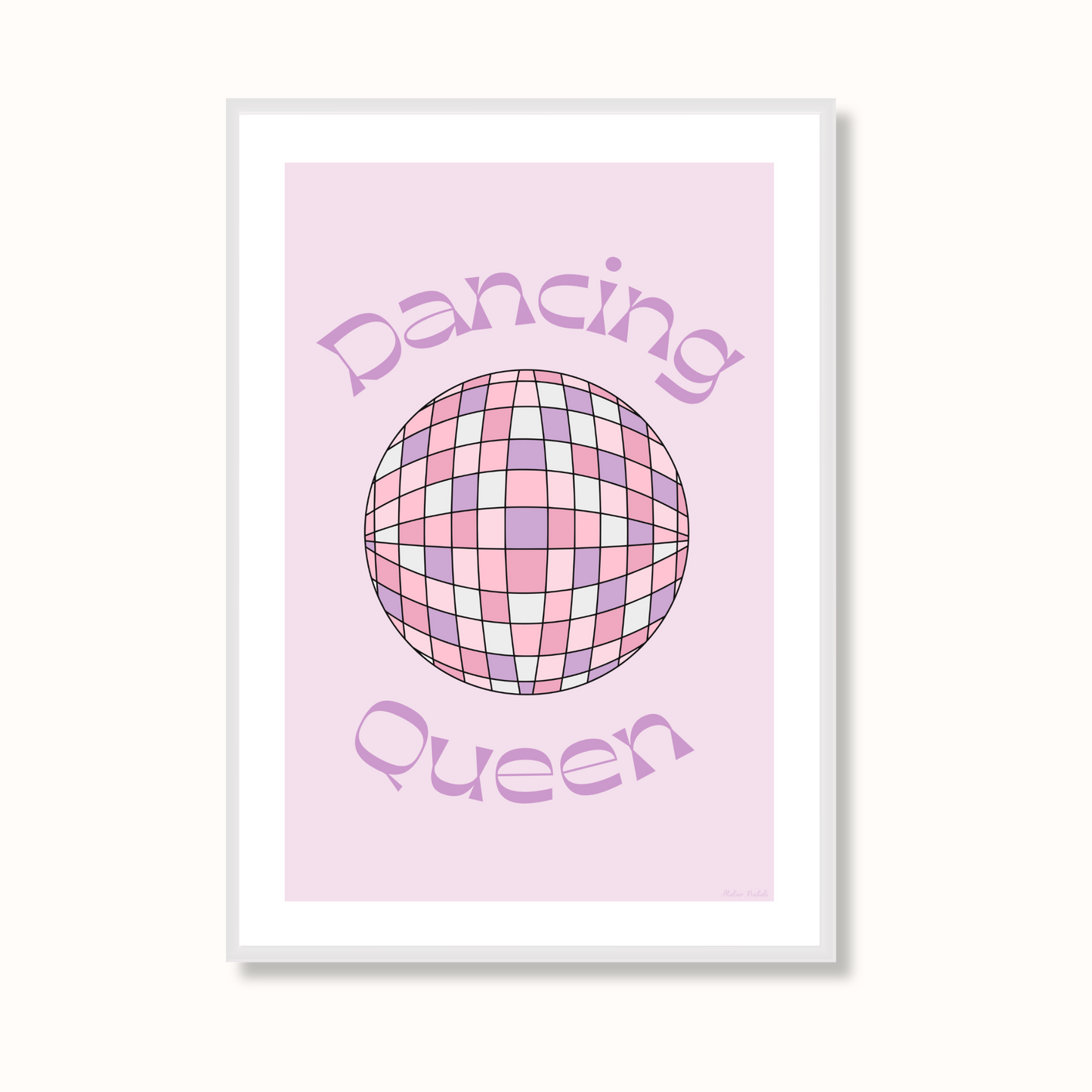 Affiche - boule disco "dancing queen"