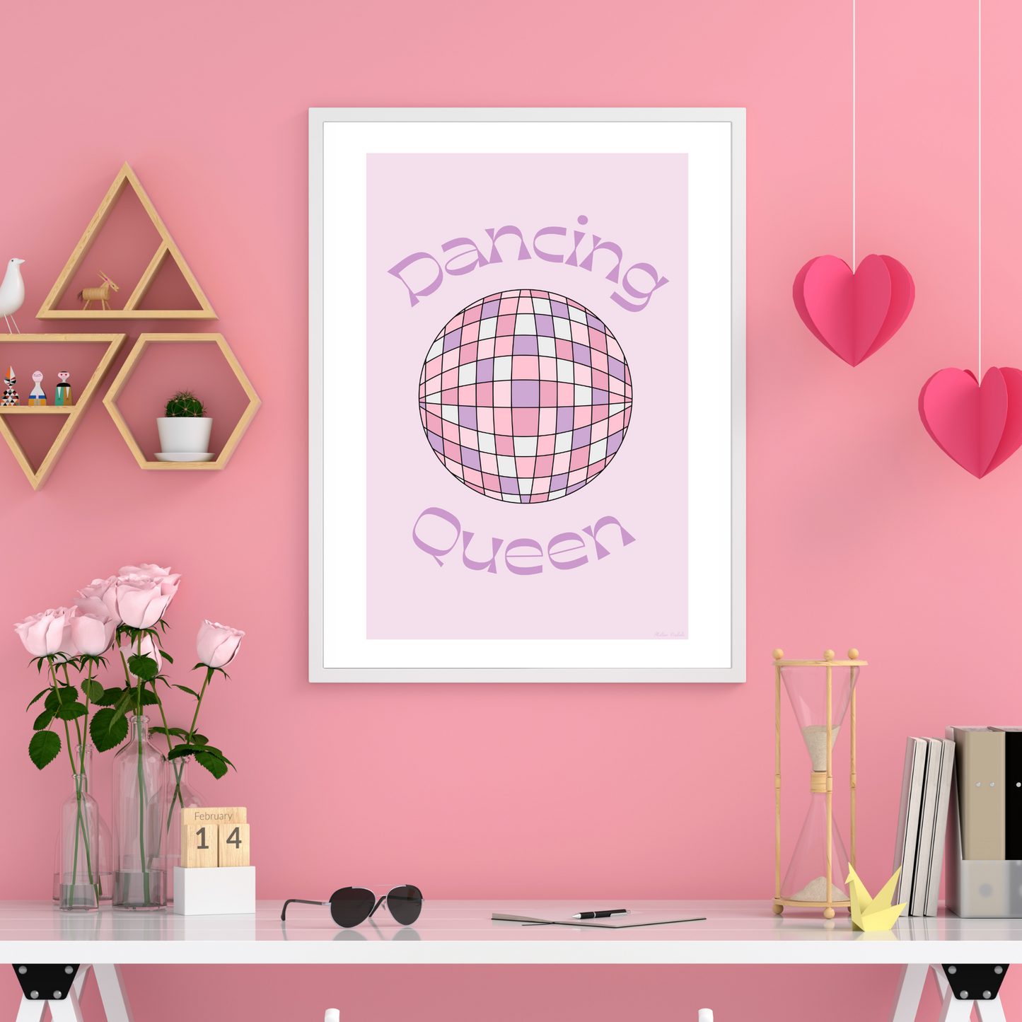 Affiche - boule disco "dancing queen"