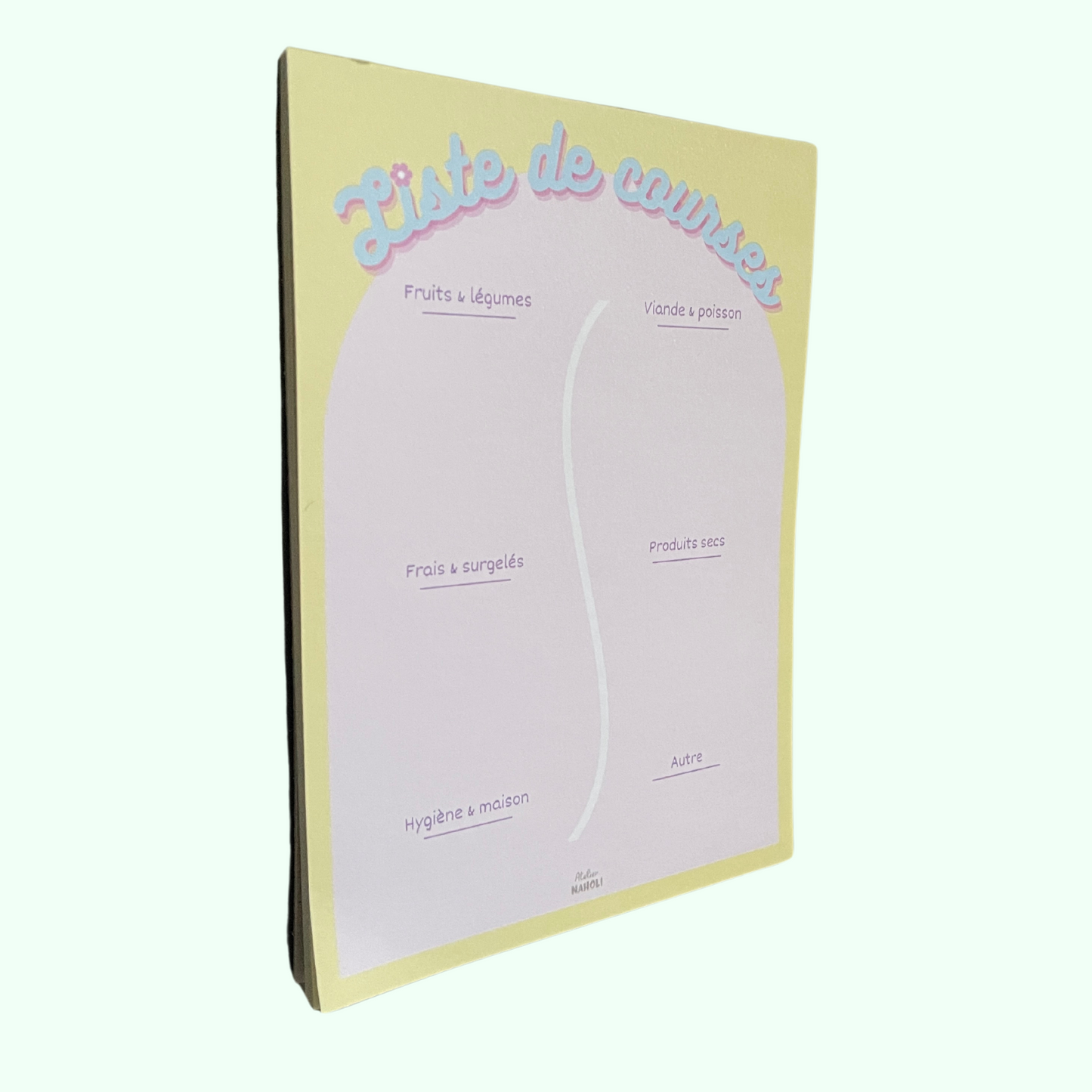 Bloc notes Frigo - A6 - Liste de courses punchy