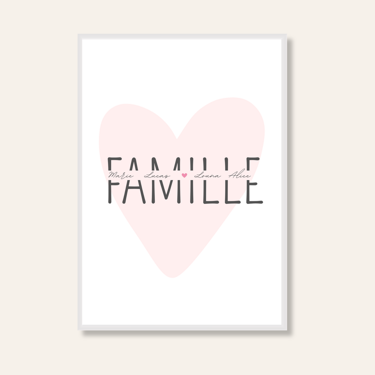 Affiche personnalisé - Famille