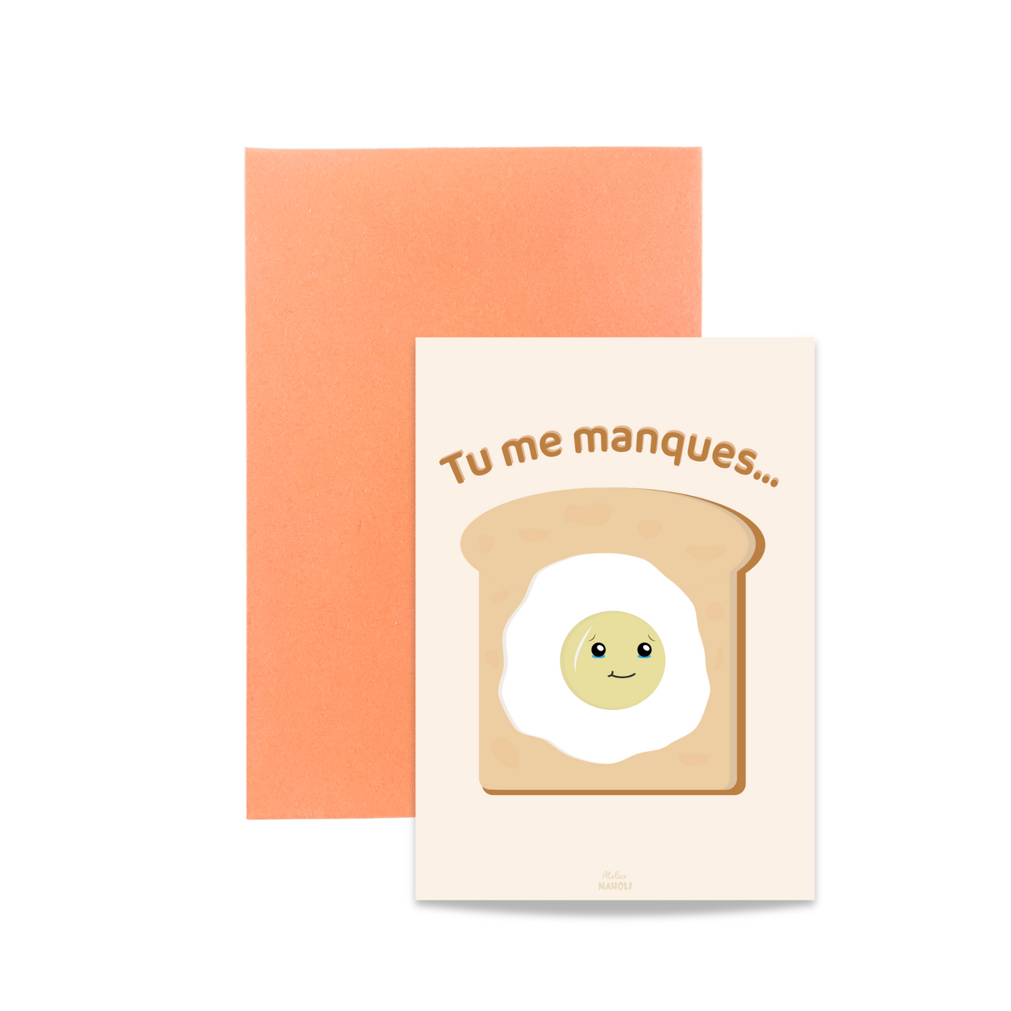 Carte TOAST "tu me manques"