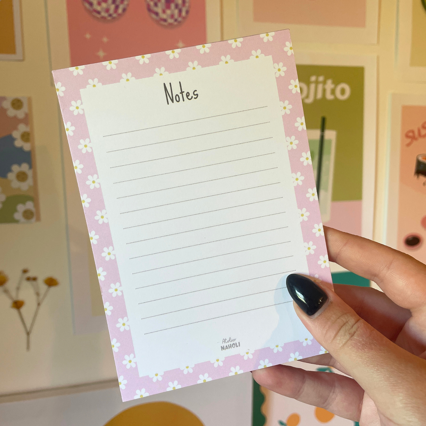 Bloc notes - Marguerite Daisy Rose - A6