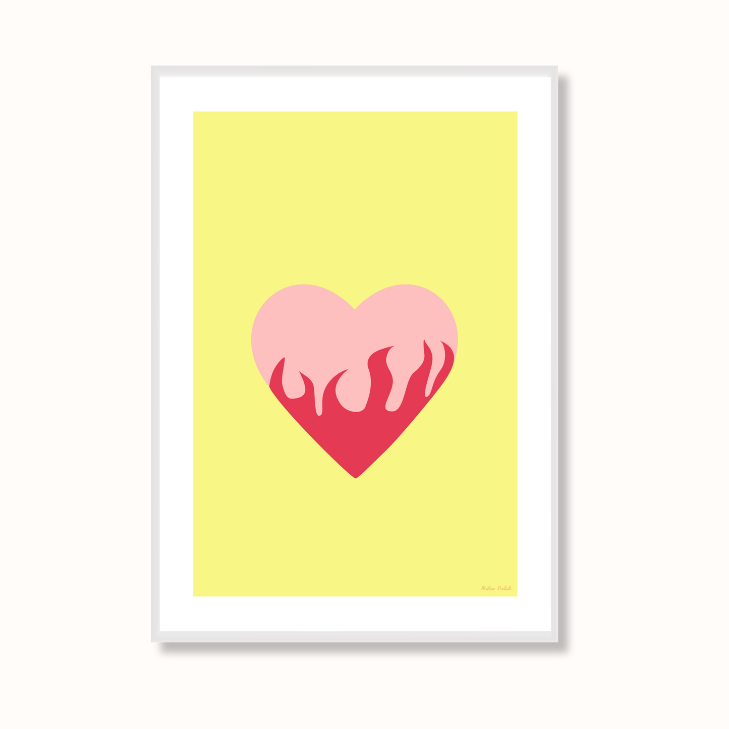 Affiche - coeur brulant