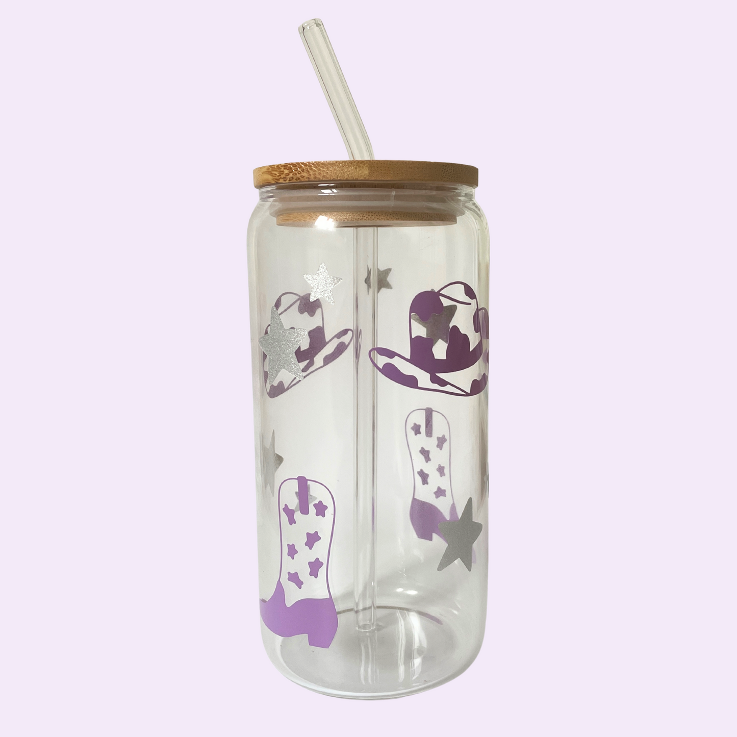 Verre cannette avec paille - Cowgirl