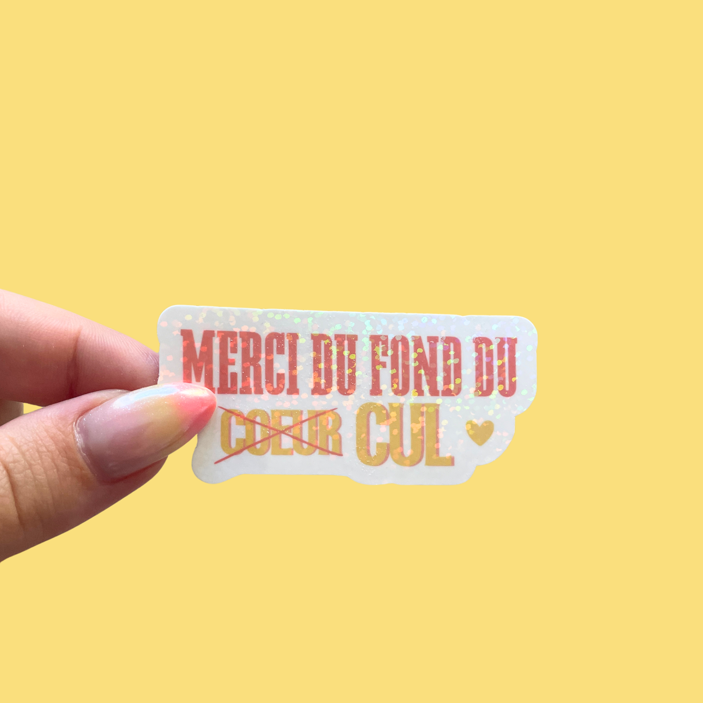 Sticker - Merci du fond du (coeur) cul