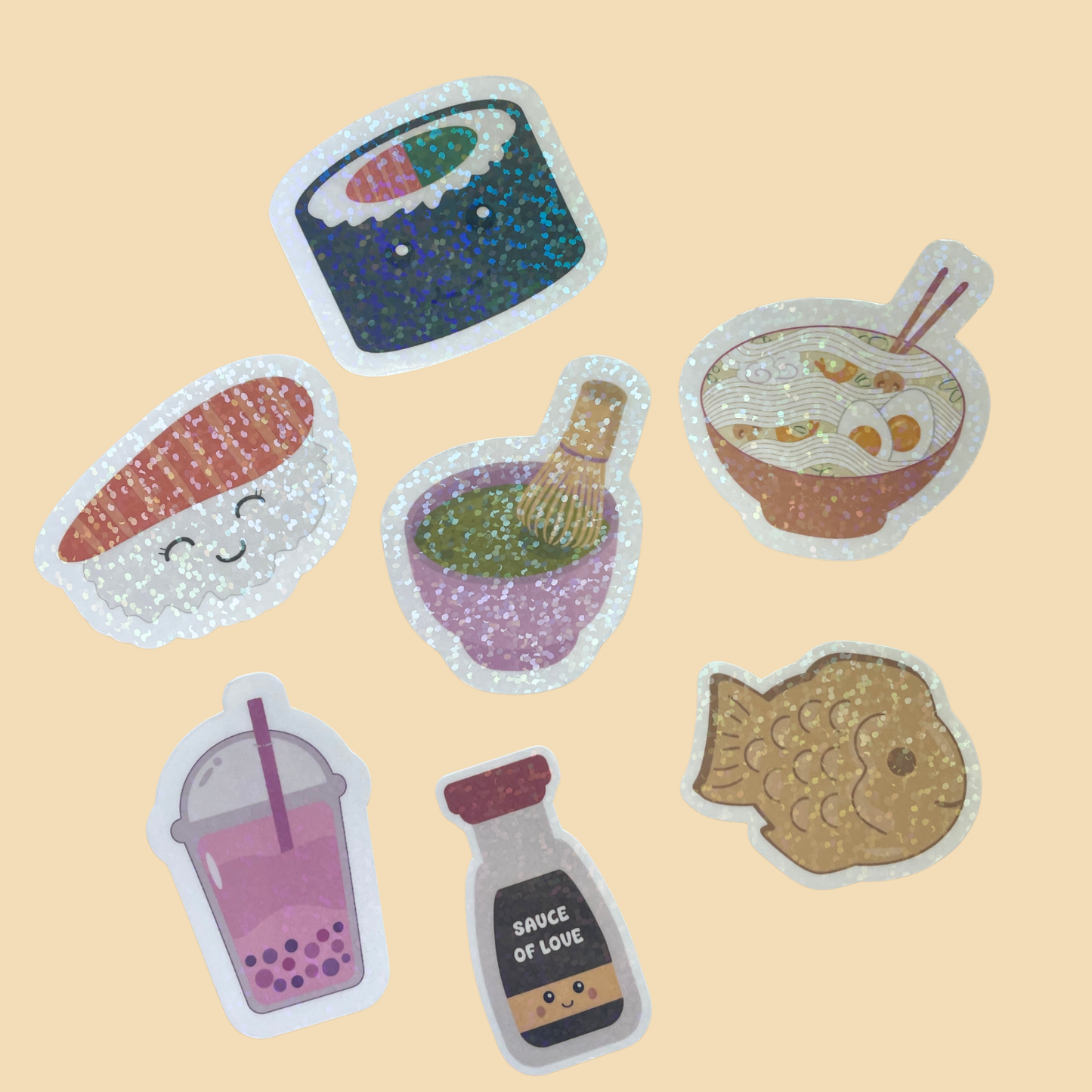 Pack stickers - Asian food - 7 stickers
