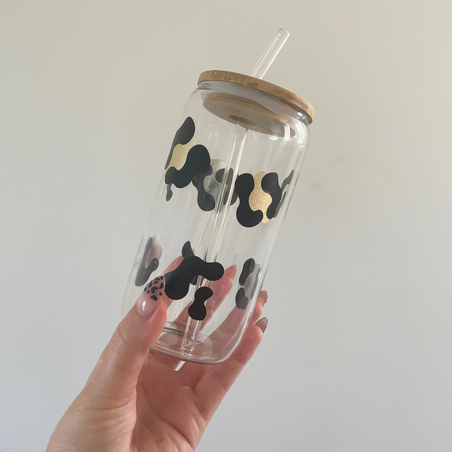 Verre à paille - Léopard