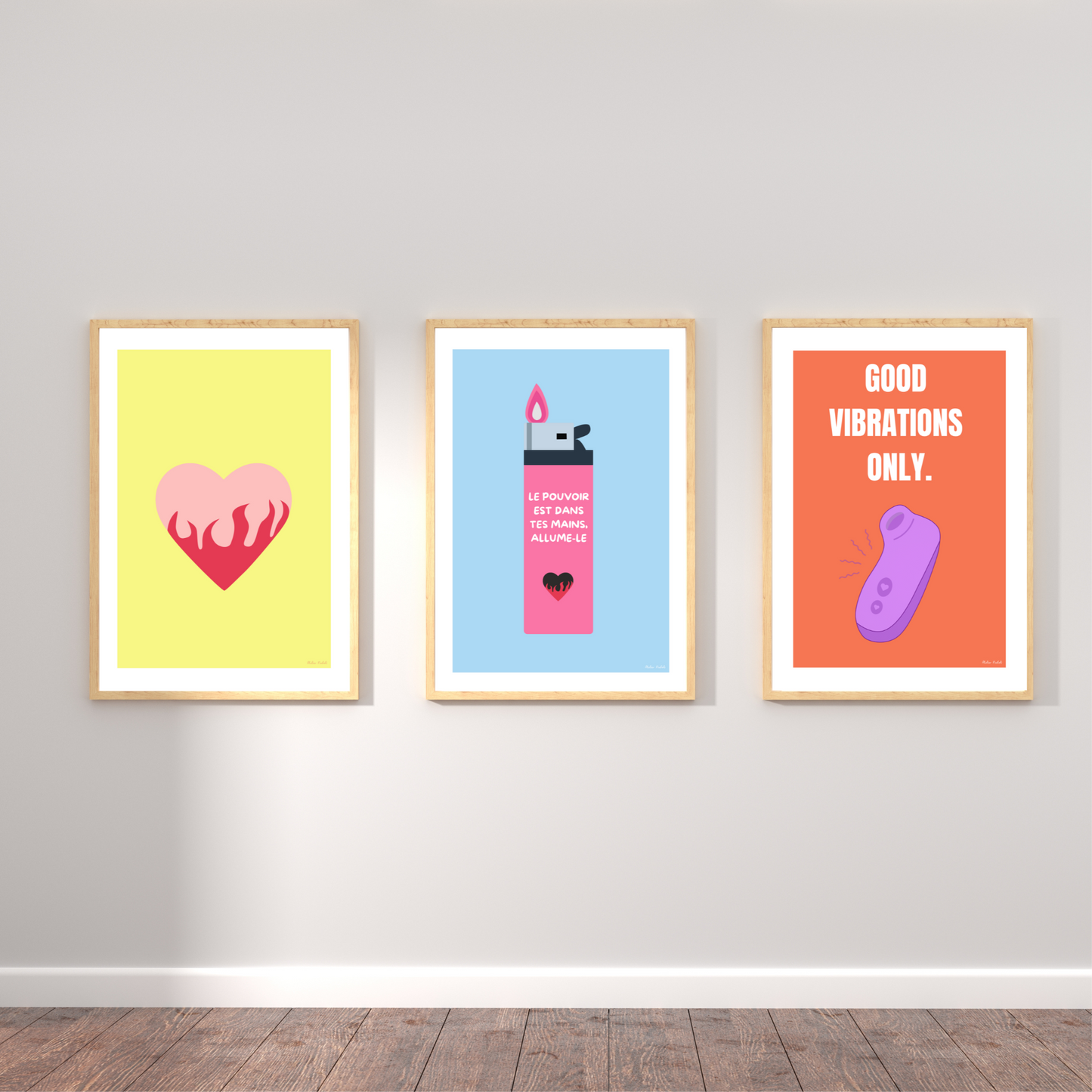 Affiche - coeur brulant