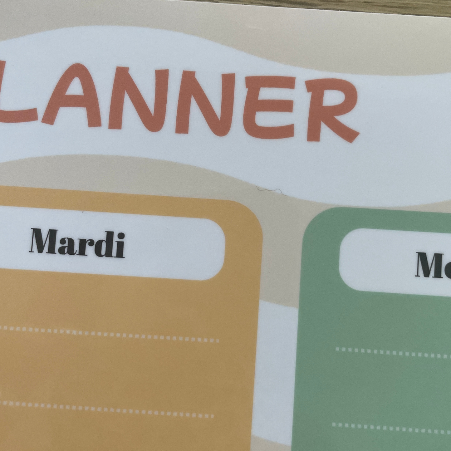 Weekly Planner magnétique - vagues -A4 - IMPARFAIT