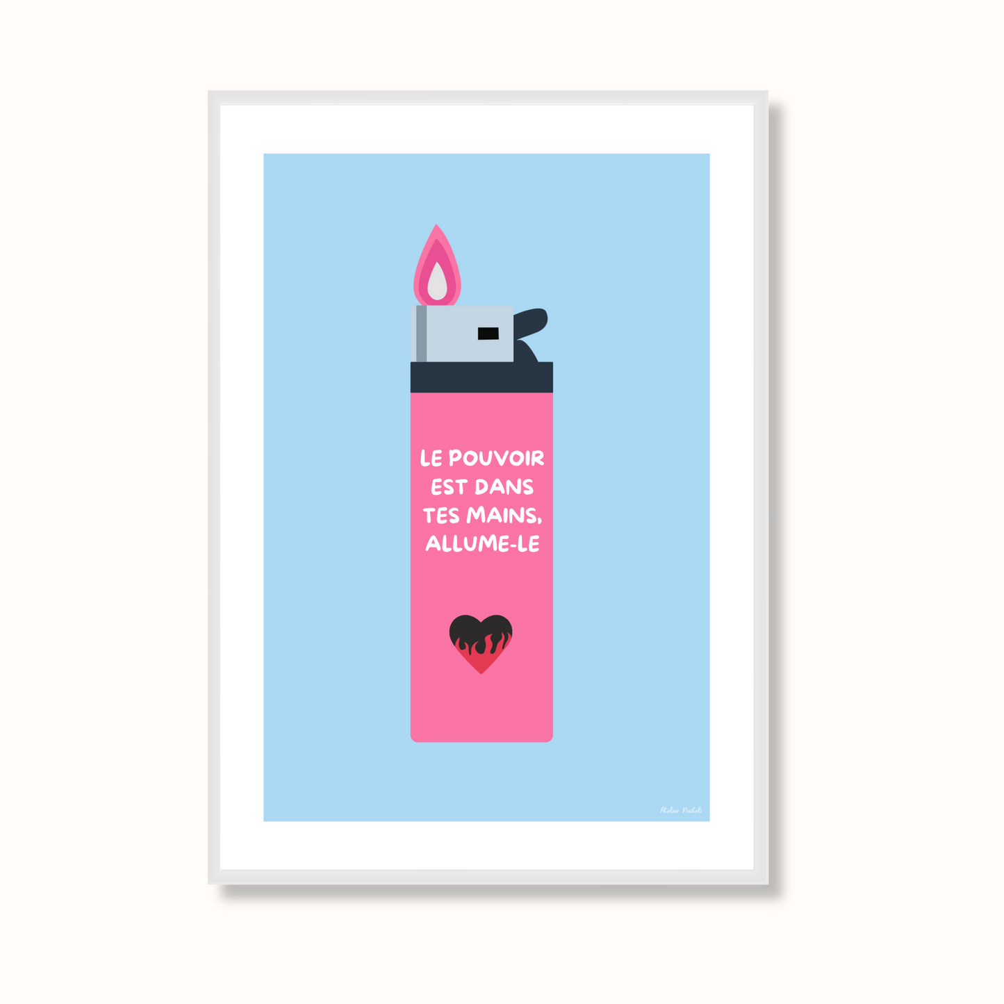 Affiche briquet - pouvoir féminin
