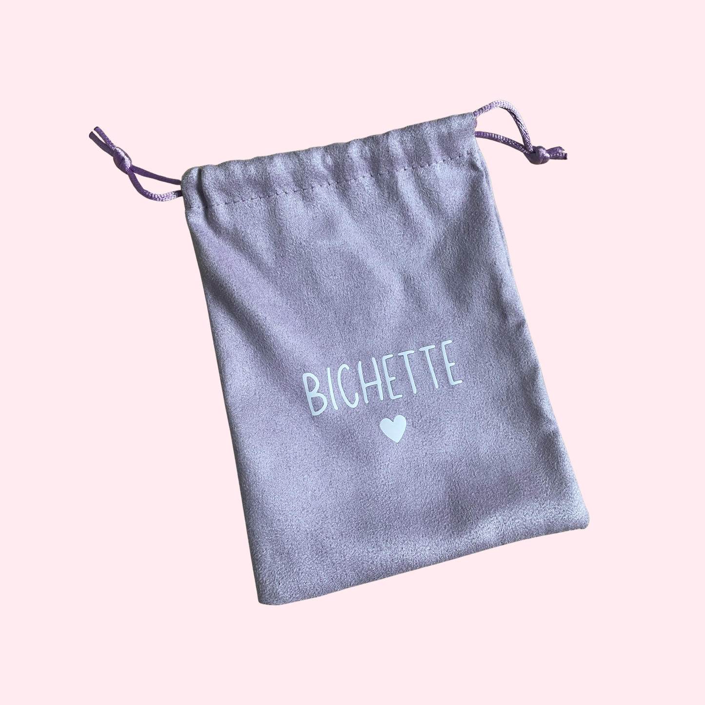 Pochon cadeaux - Bichette - lilas - 12 x 16 cm