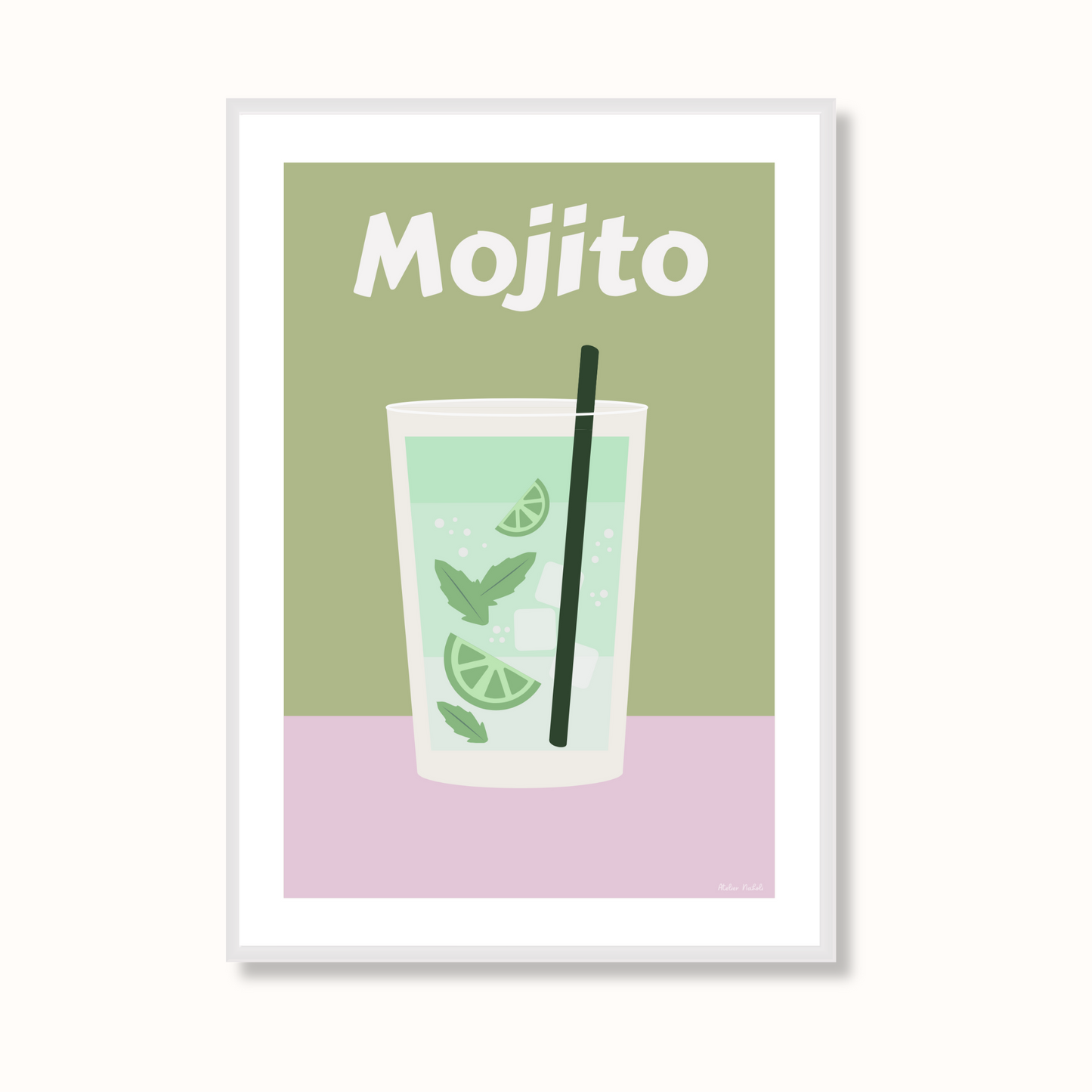 Affiche verre de Mojito