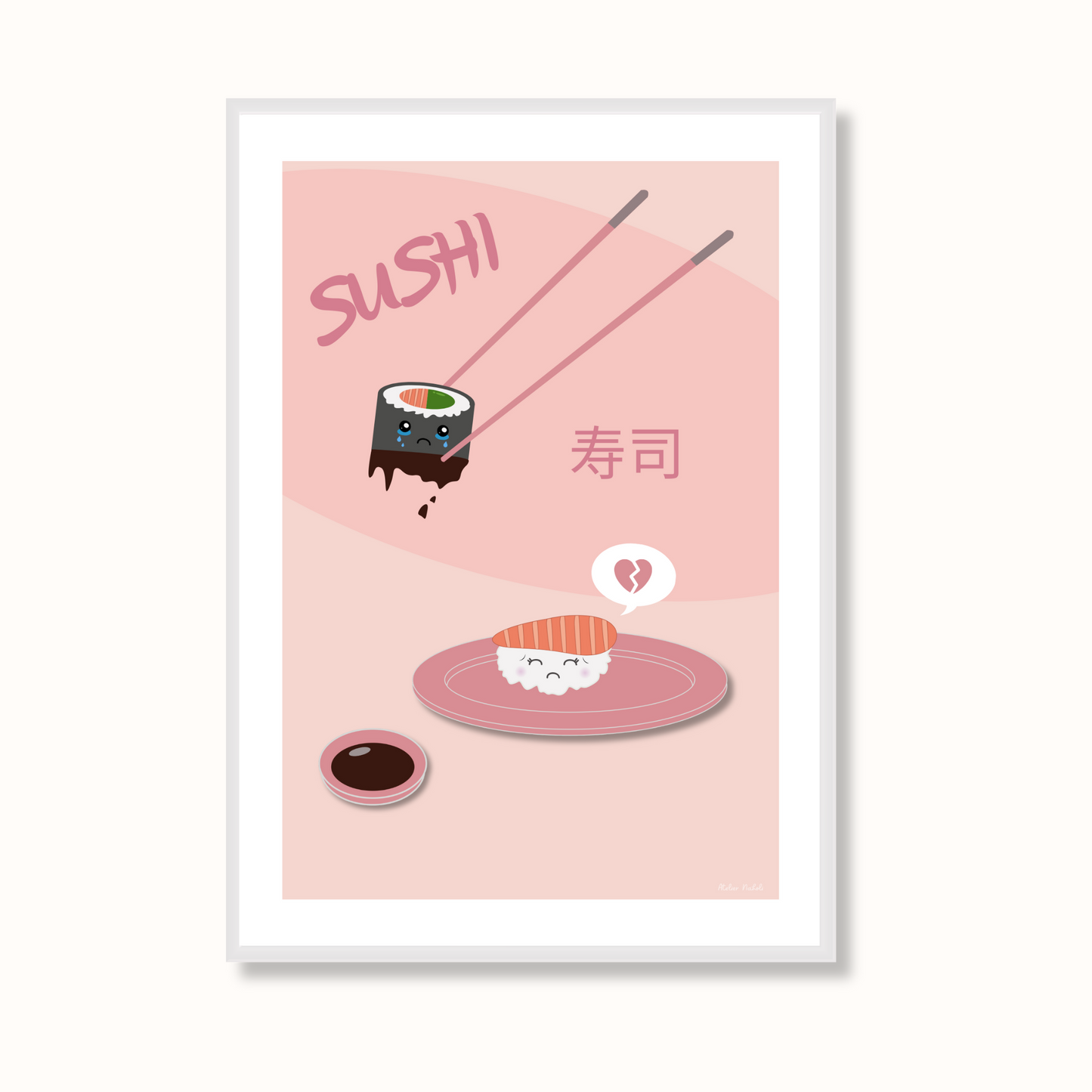 Affiche sushi "séparation"