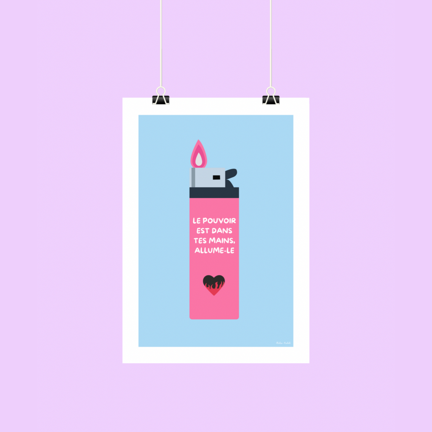 Affiche briquet - pouvoir féminin