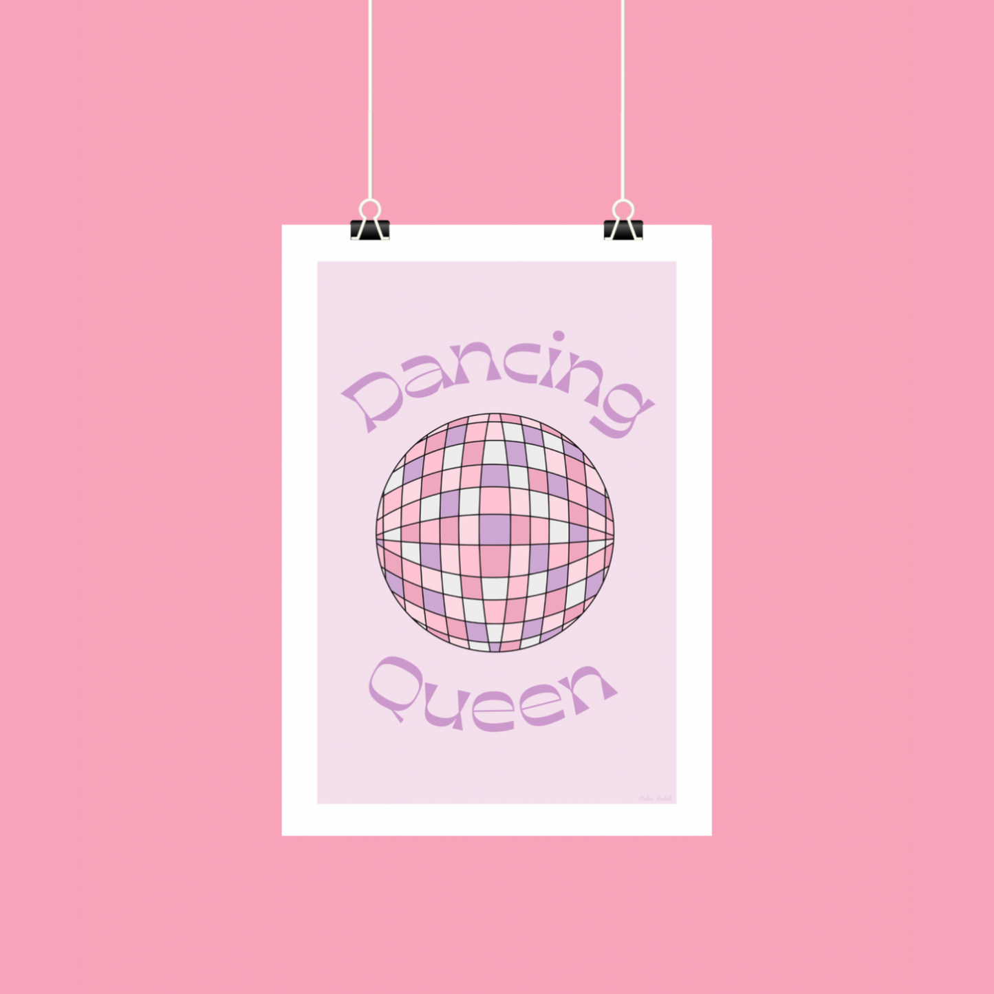 Affiche - boule disco "dancing queen"