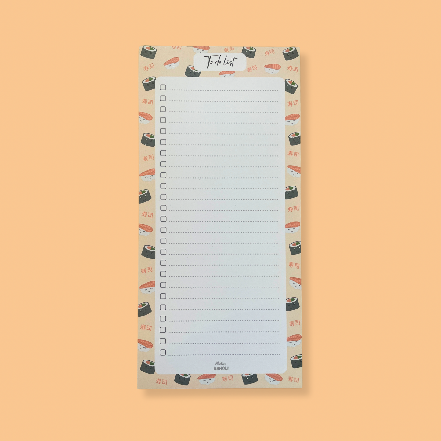 Bloc note - to do list - sushi