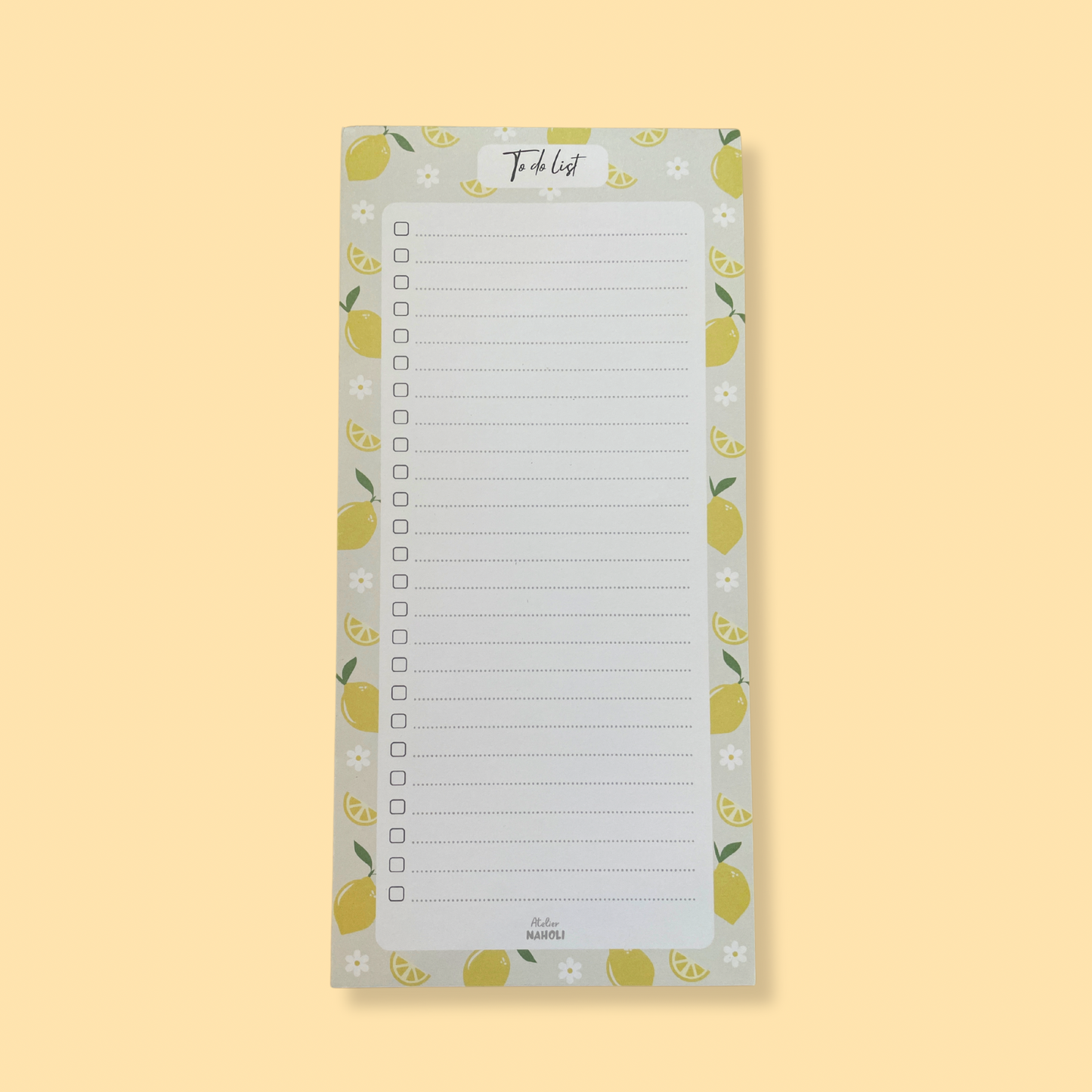 Bloc note - to do list - citron