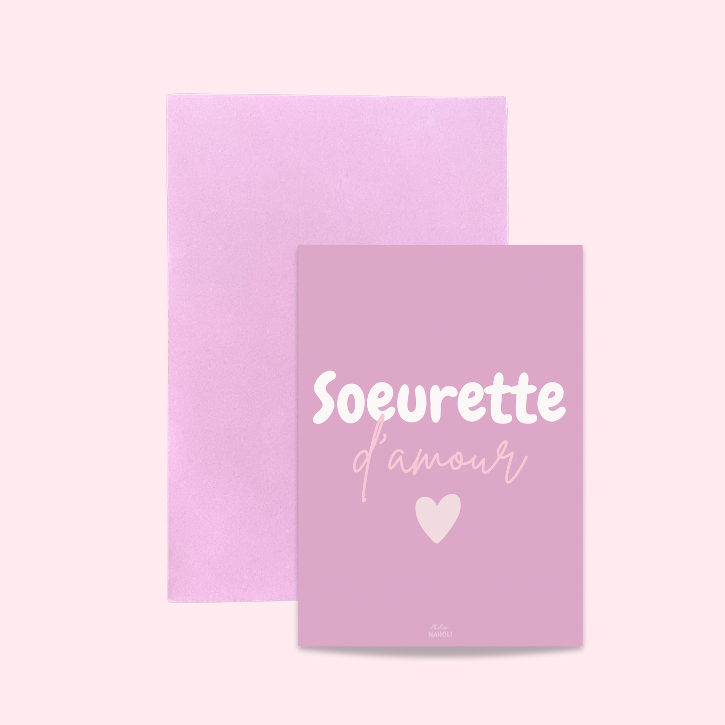 Carte "soeurette d'amour"