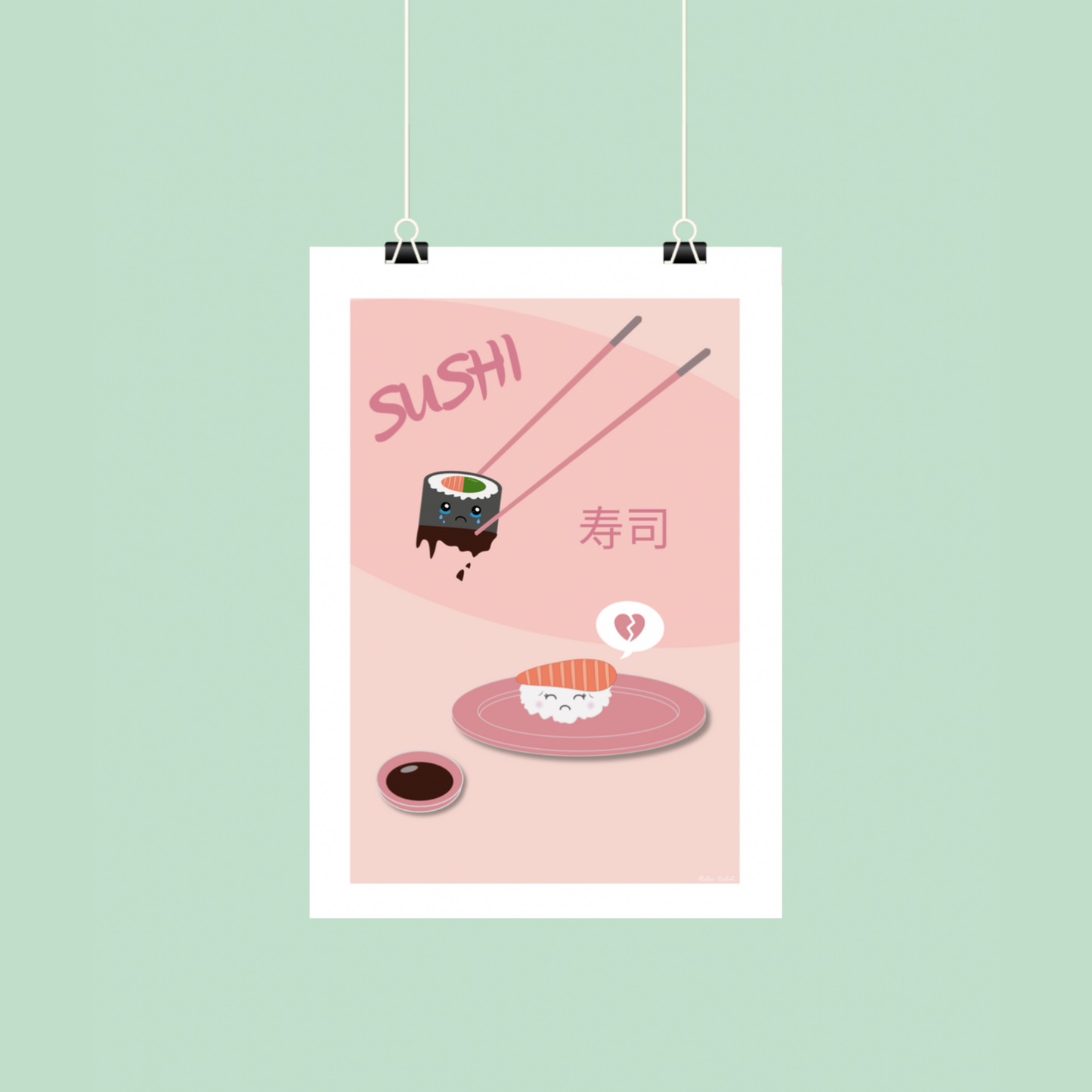 Affiche sushi "séparation"