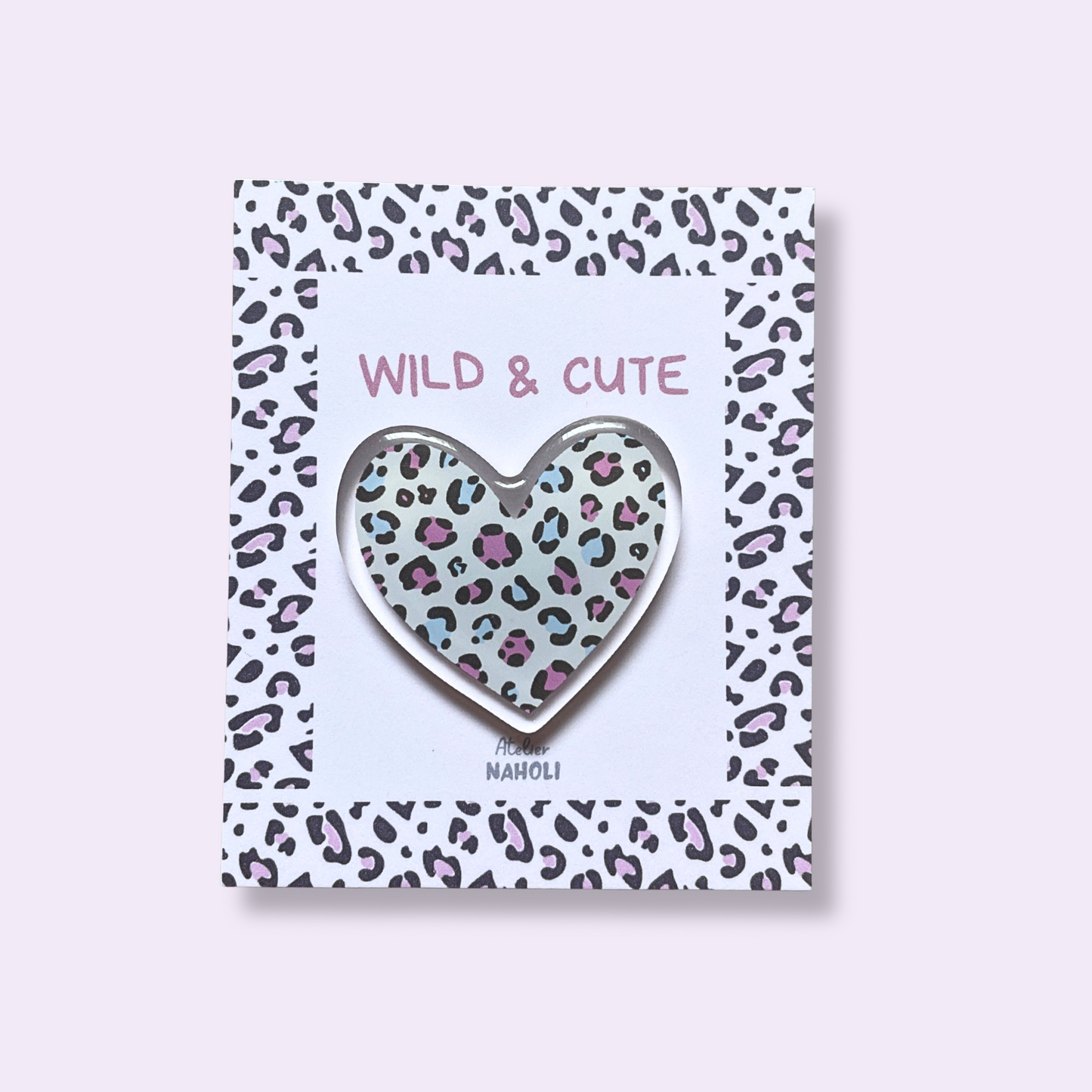 Pins - Coeur léopard