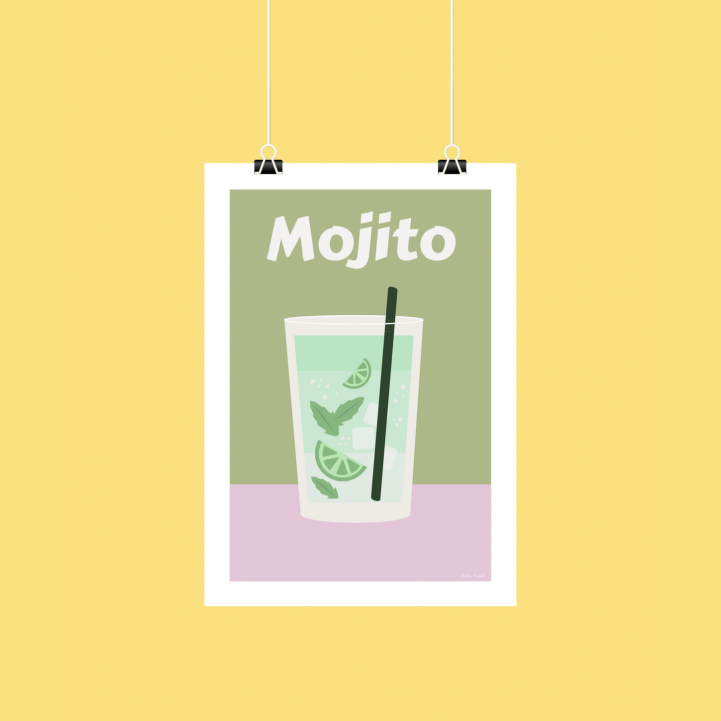 Affiche verre de Mojito