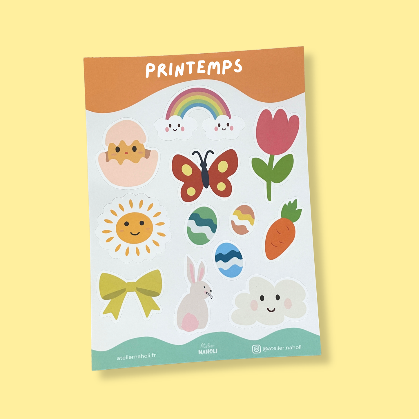 Planche de stickers - Printemps - A6