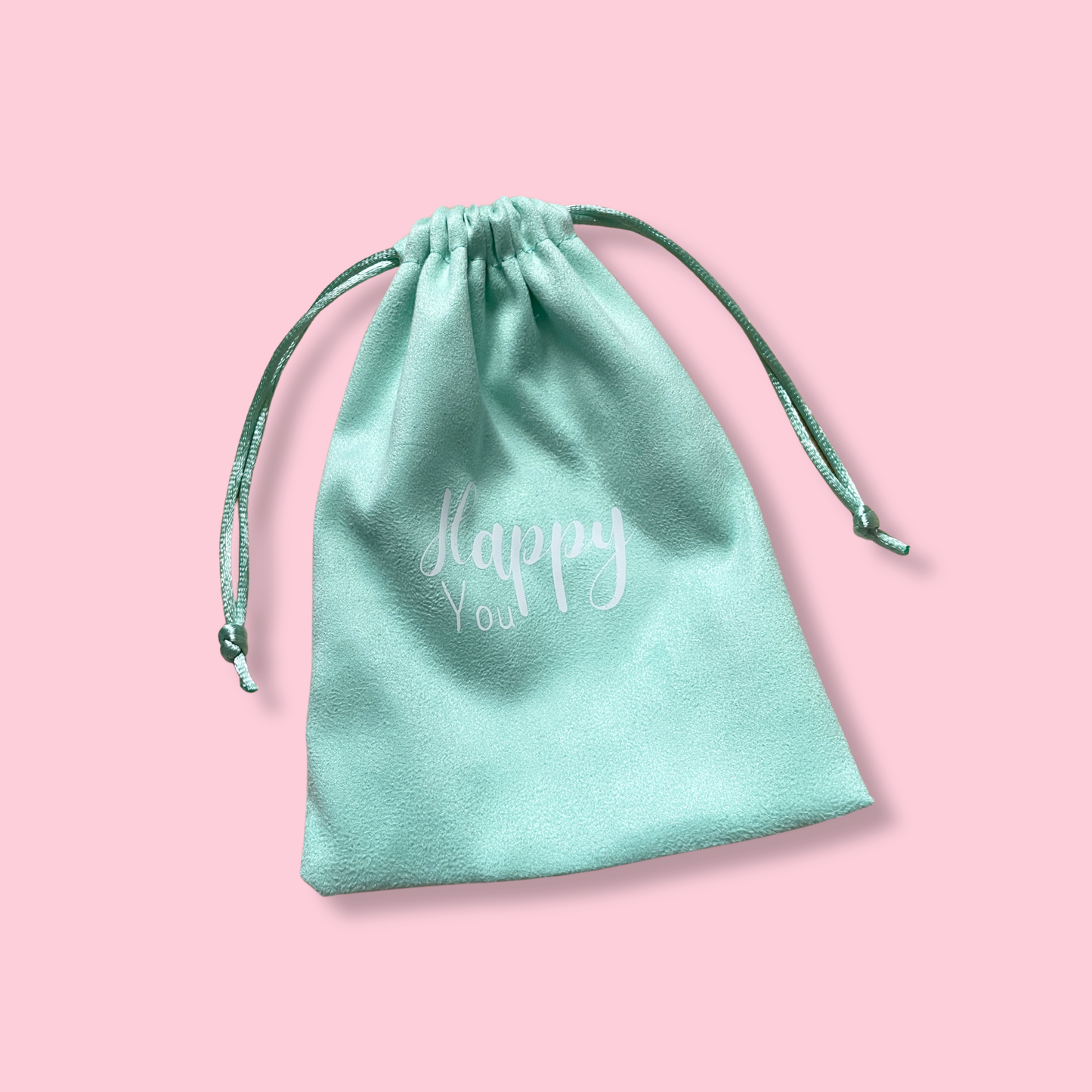 Pochon cadeaux - Happy you - vert d'eau - 12 x 16 cm