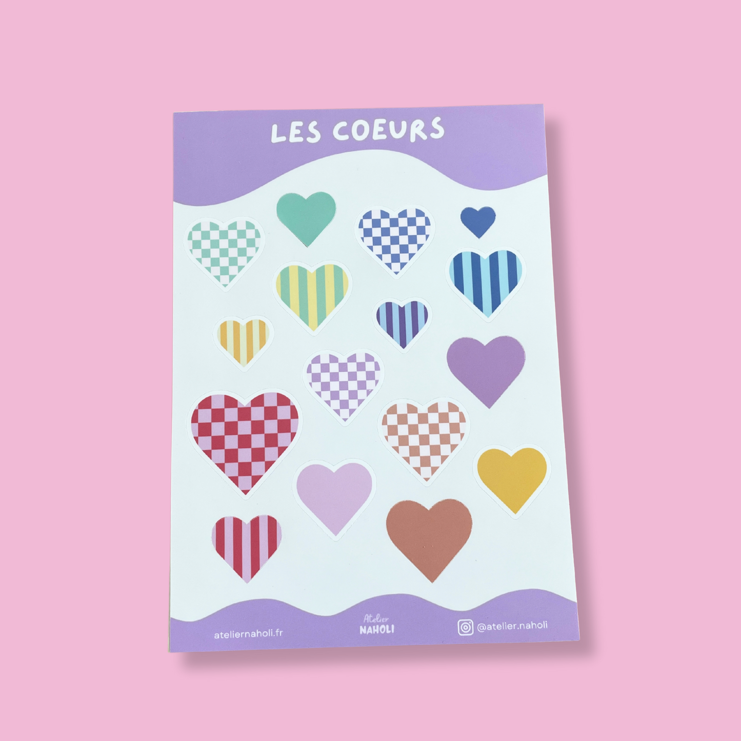 Planche de stickers - Les coeurs - A6