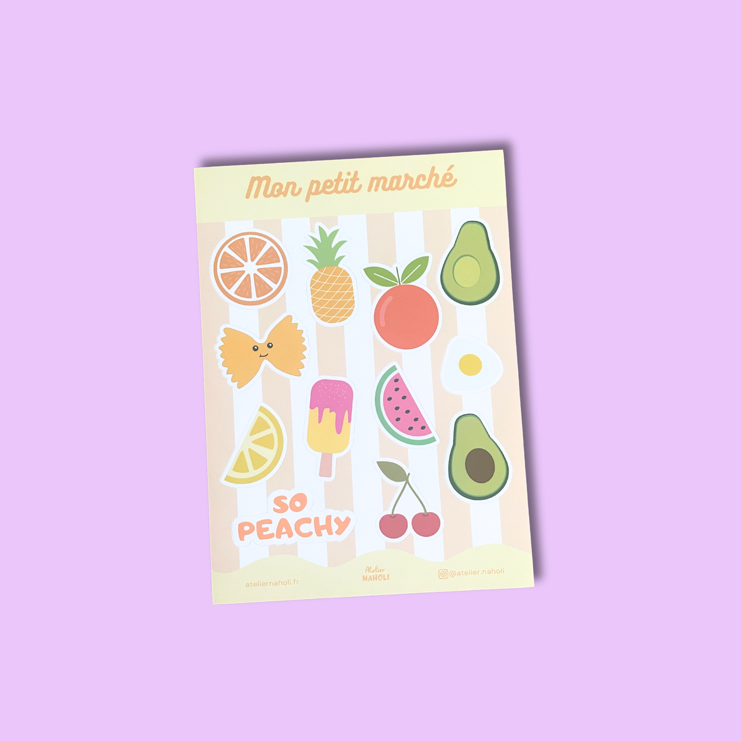 Planche de stickers - Mon petit marché - A6