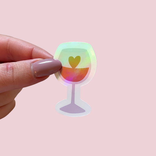 Sticker - Verre de vin d'amour