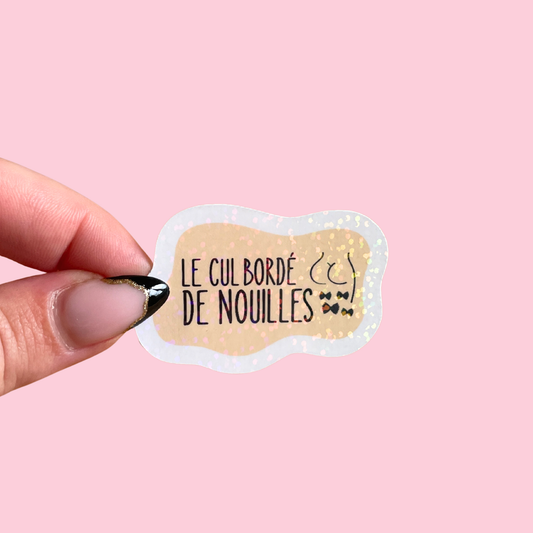 Sticker - le cul bordé de nouilles