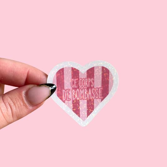 Sticker - Coeur "ce corps de bombasse"