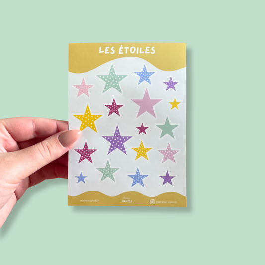 Planche de stickers - Les étoiles - A6