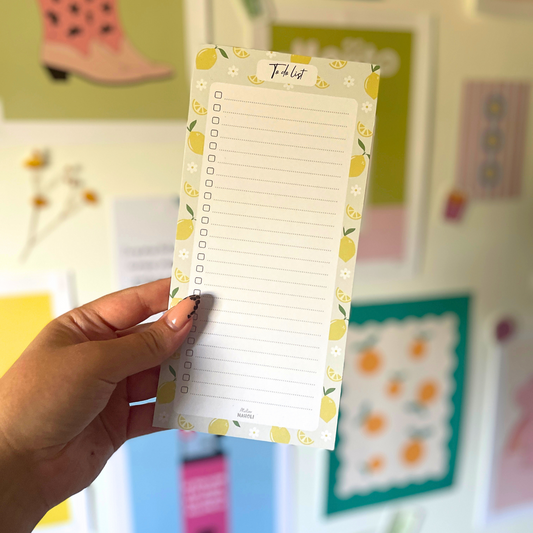 Bloc note - to do list - citron