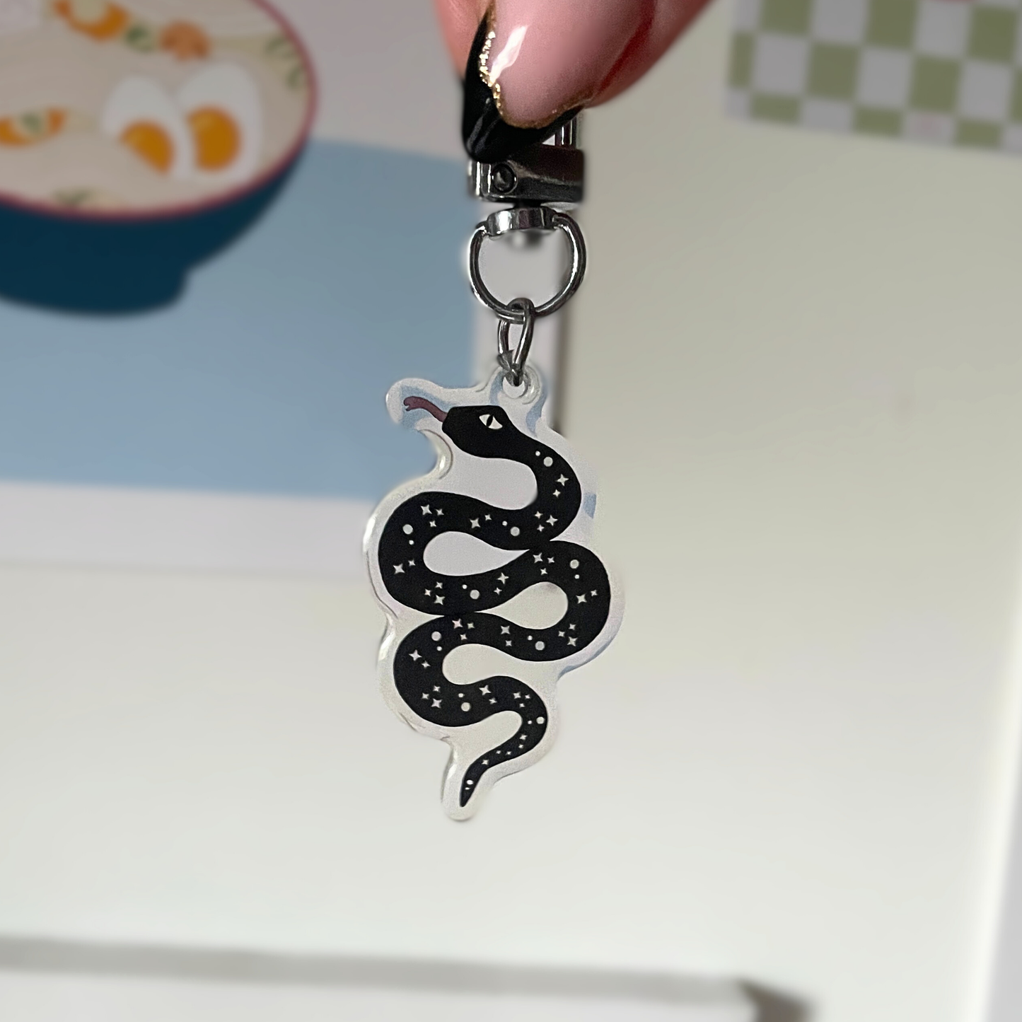 Porte-clé - Serpent noir