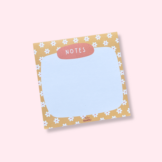 Bloc notes - Fleurs daisy - jaune