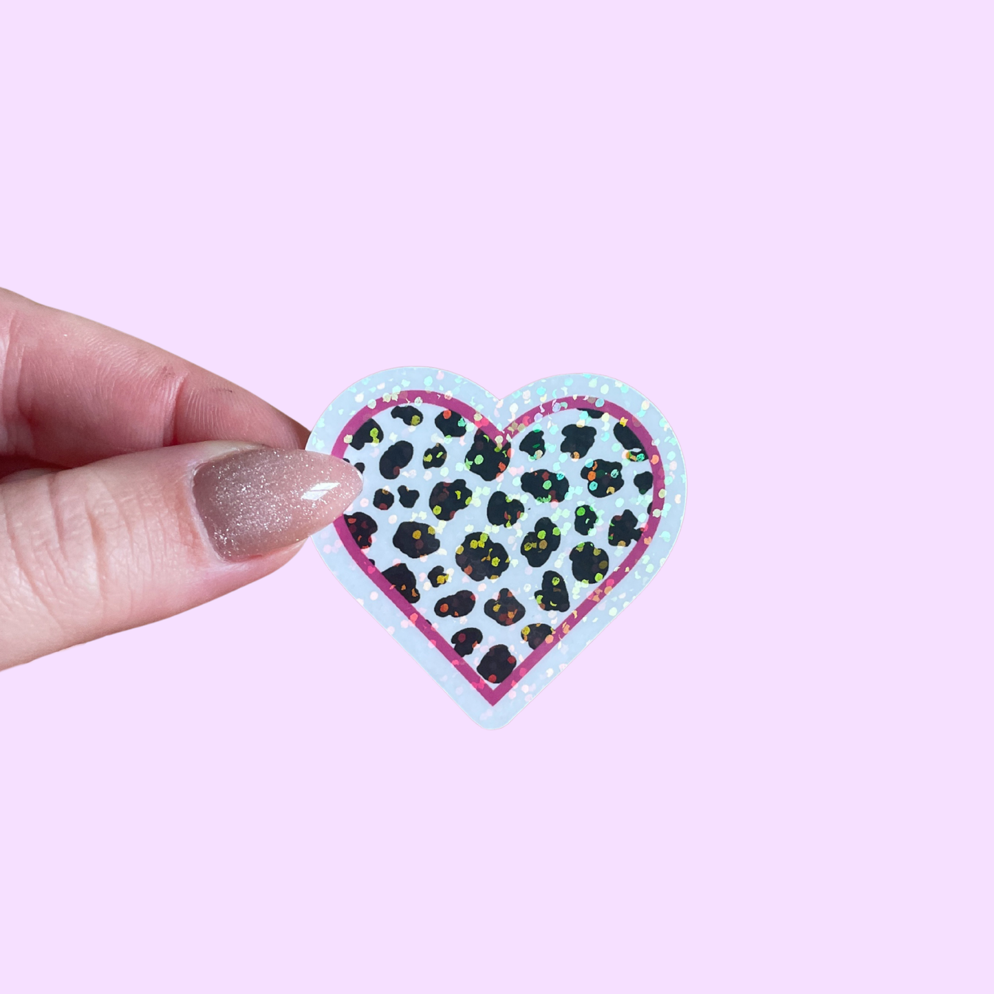 Sticker - Coeur vache (avec contour blanc ou sans)