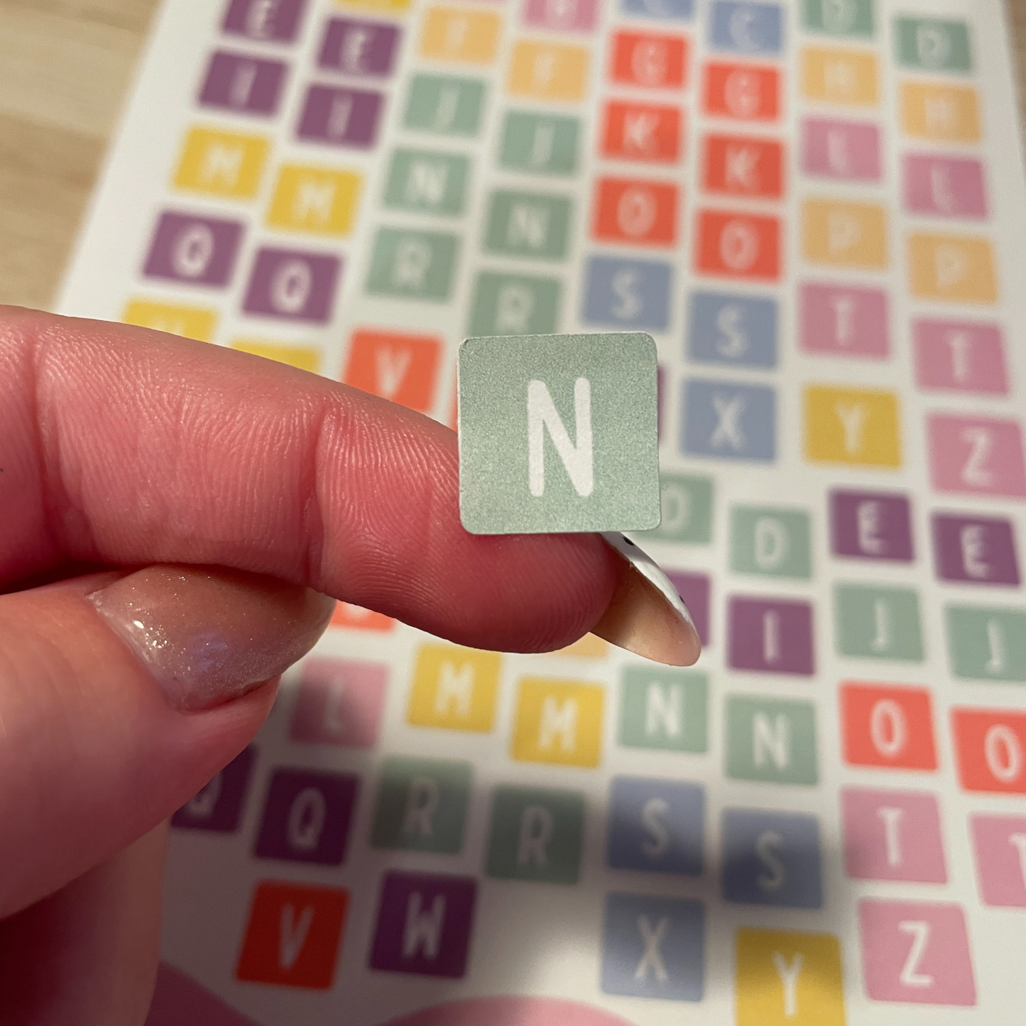 Planche de stickers papier - alphabet - A5