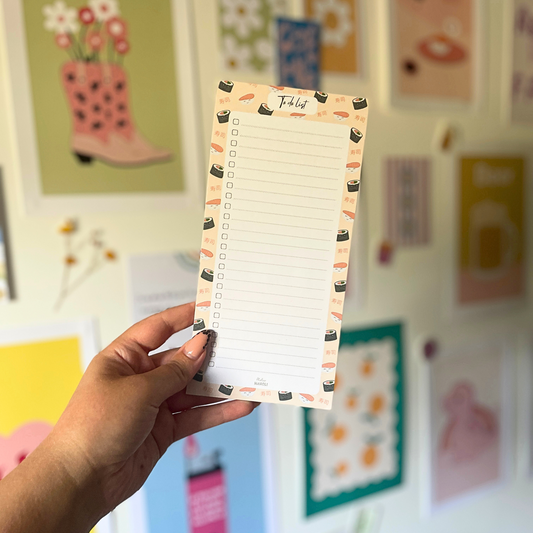Bloc note - to do list - sushi