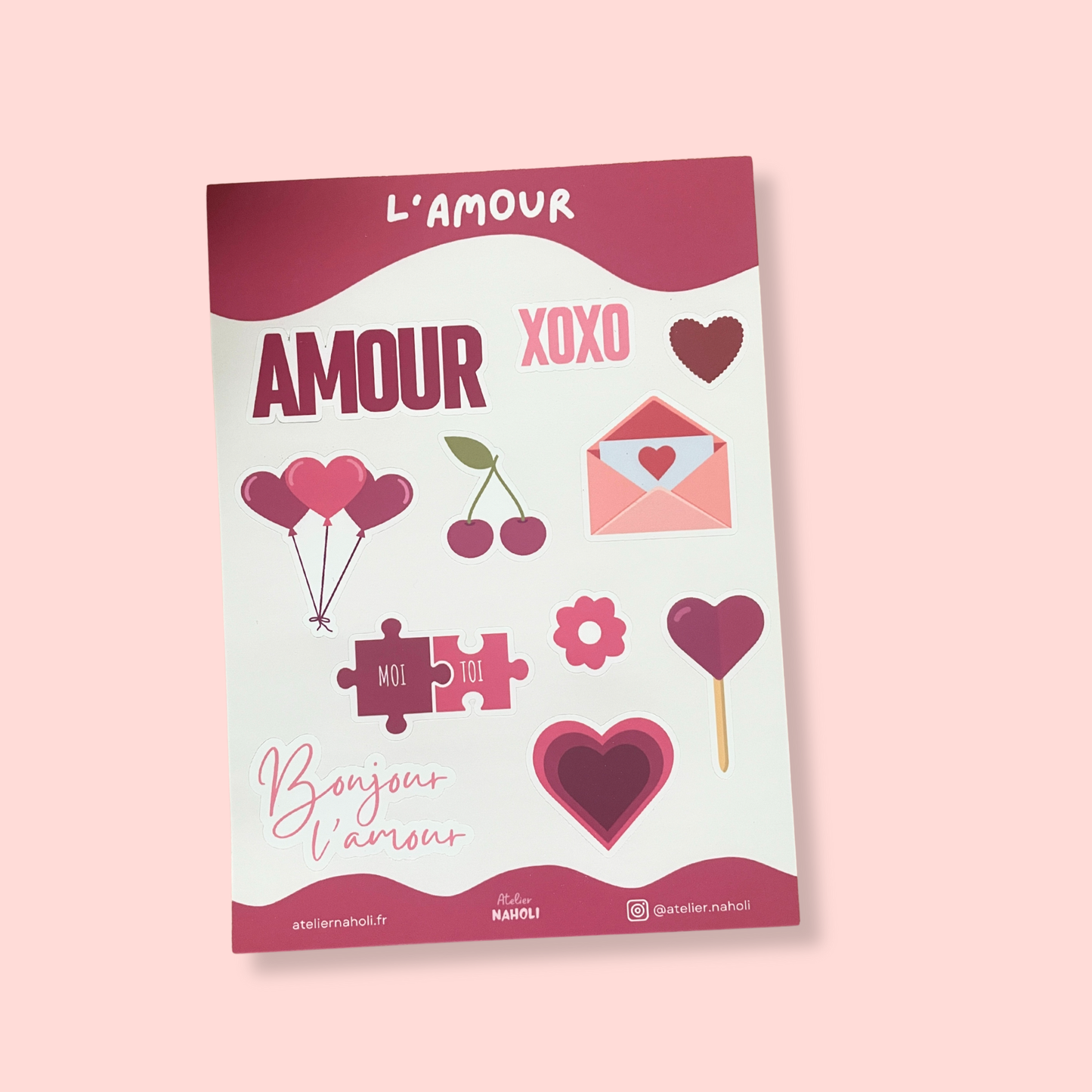 Planche de stickers - l'amour - A6