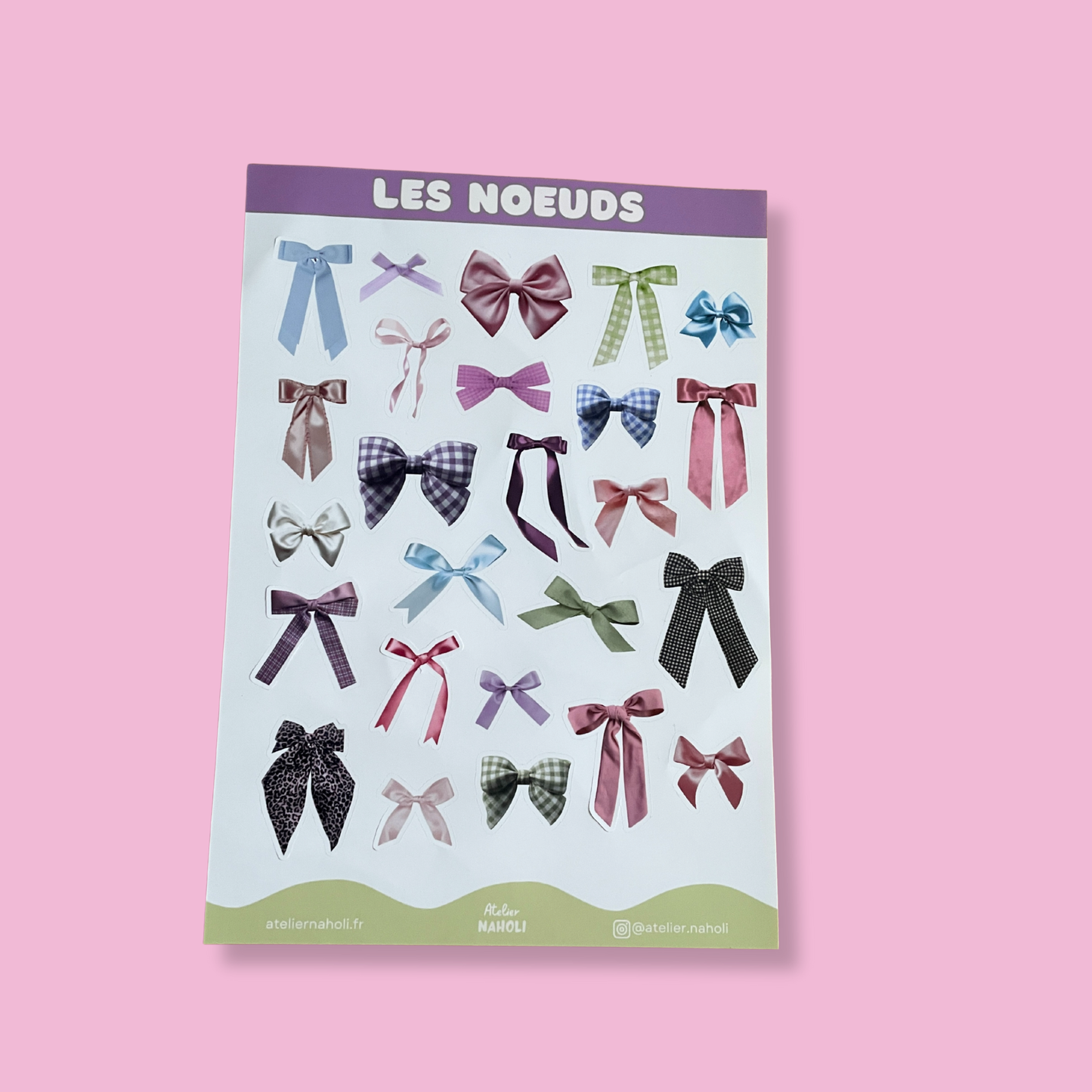 Planche de stickers papier - les noeuds - A5