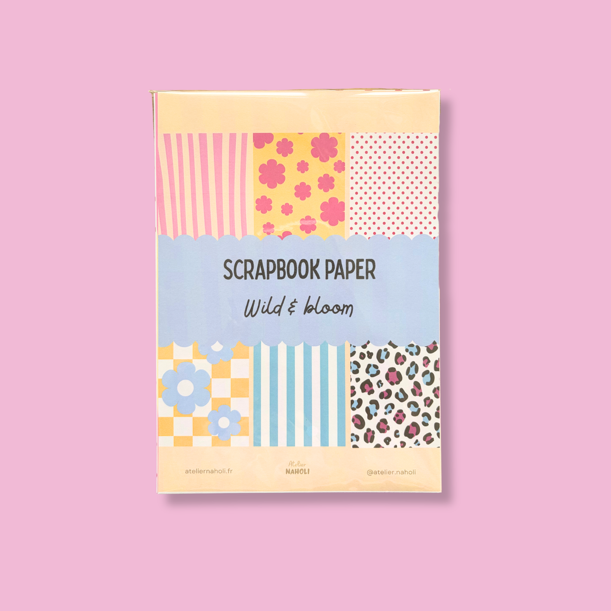 Papier Scrapbook format A5 - Thème WILD & BLOOM