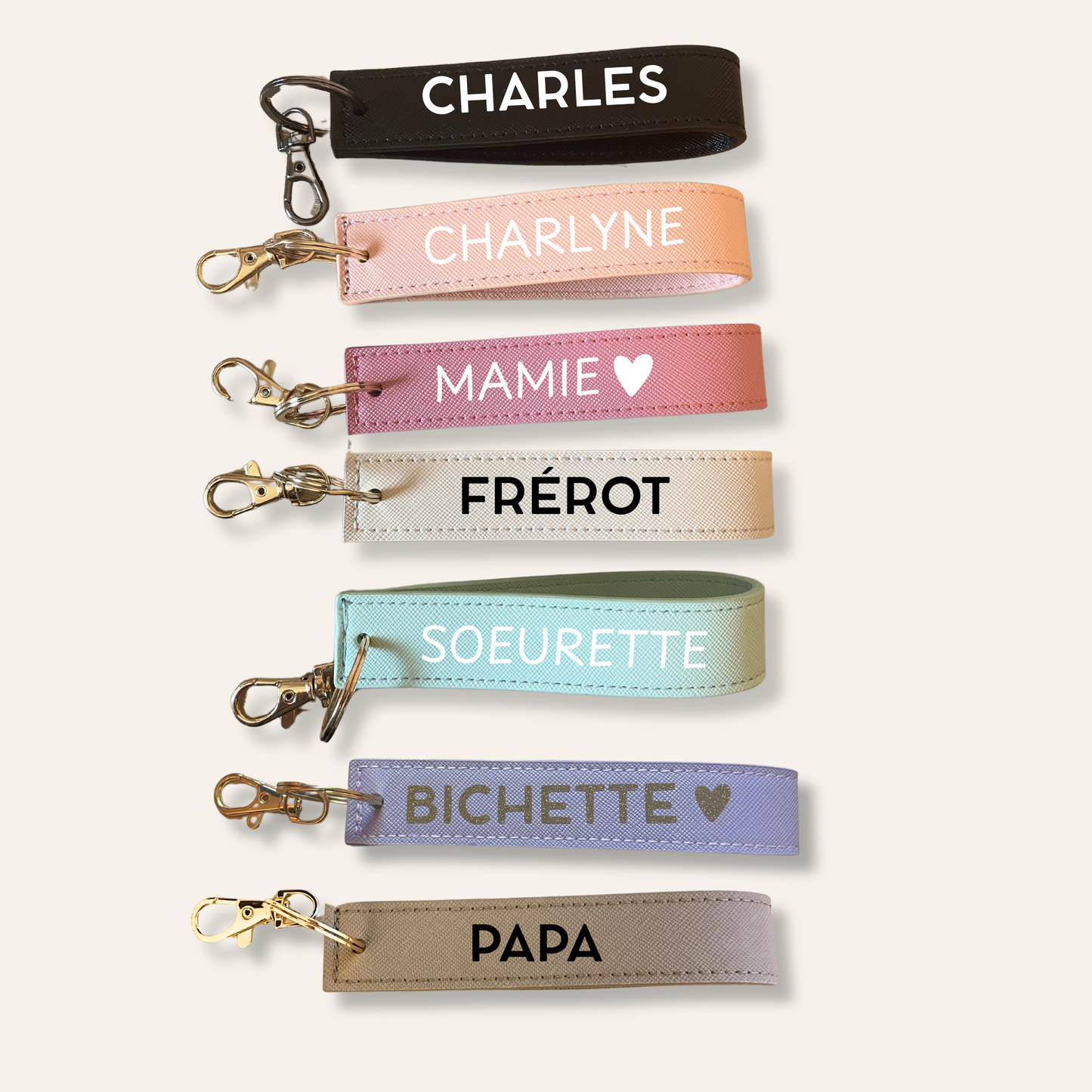 Porte clé - PERSONNALISÉ - couleur et prénom