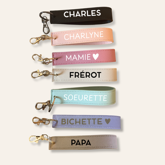 Porte clé - PERSONNALISÉ - couleur et prénom