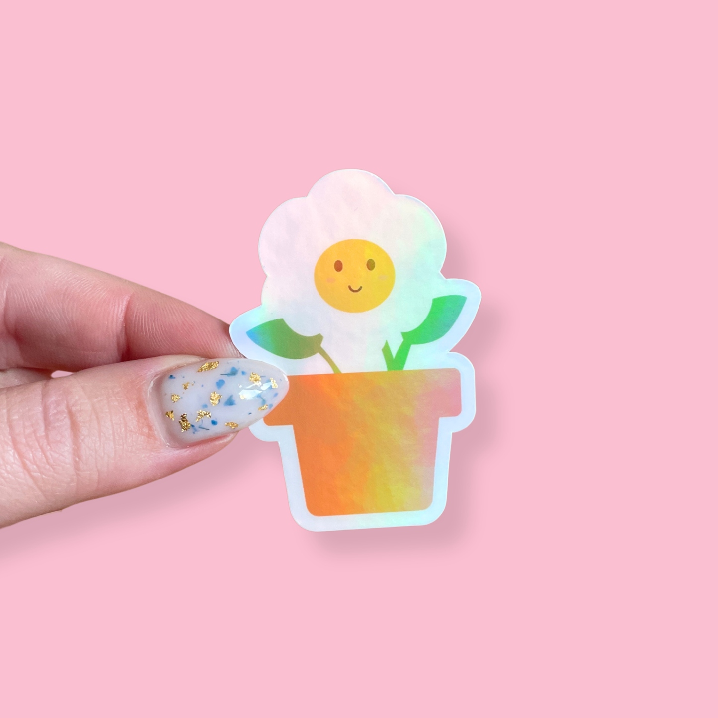 Sticker - Pot de fleur marguerite