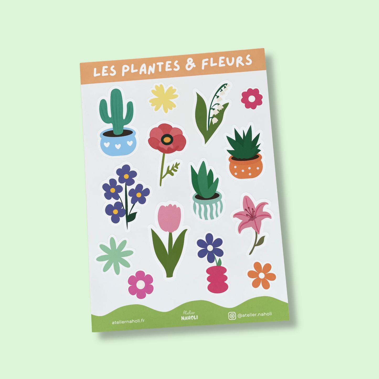 Planche de stickers - Les plantes & fleurs - A5
