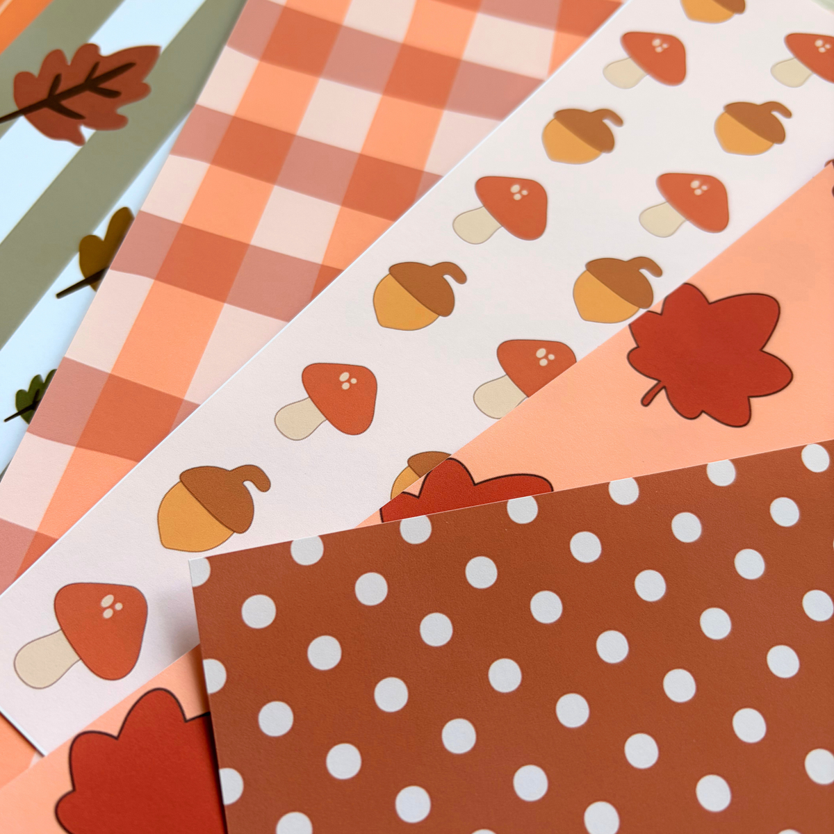 SET - Papier Scrapbook format A5 - Thème AUTOMNE